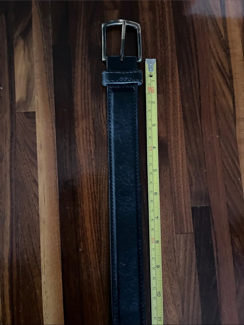 LL Bean Leather Classic Money Belt Hidden Zip Travel USA Made Size 38 Black